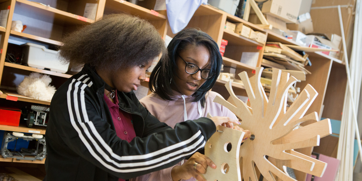 Image of students working on a hands-on project